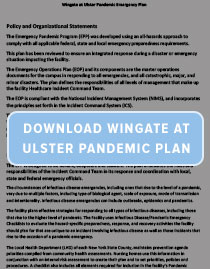 Wingate at Ulster Pandemic Plan