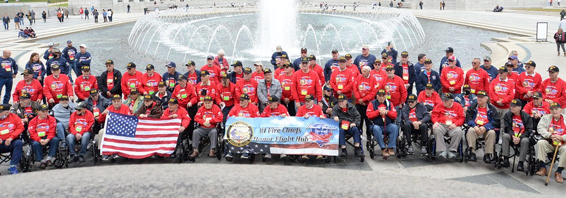 Wingate’s Navy Veterans join the RI Fire Chiefs Honor Flight and take a Trip Down Memory Lane